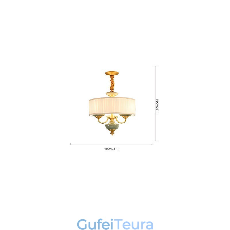 כל נברשת נחושת ירקן דקורטיבית