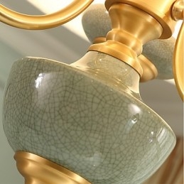 כל נברשת נחושת ירקן דקורטיבית