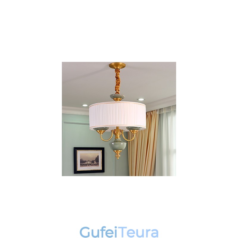 כל נברשת נחושת ירקן דקורטיבית