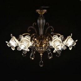 כפרי לודג' תכונת ציור למעצבים מתכת חנויות מקורה 2 נורות נברשת