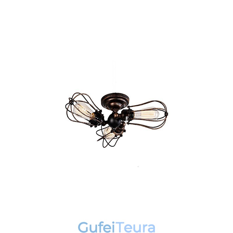 תכונת ציור רטרו למעצבים בסגנון מיני נברשת מתכת