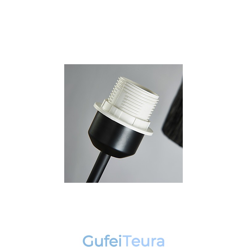 3 נברשת קלאסית מסורתית בהירה עם גוון תוף בד פשוט