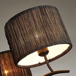 3 נברשת קלאסית מסורתית בהירה עם גוון תוף בד פשוט