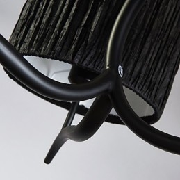 3 נברשת קלאסית מסורתית בהירה עם גוון תוף בד פשוט