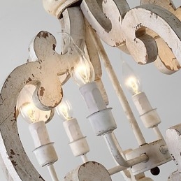 ציור וינטג' תכונת מיני עץ נברשת במבוק מנורת מנורת תליון לקשט