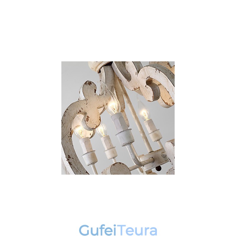 ציור וינטג' תכונת מיני עץ נברשת במבוק מנורת מנורת תליון לקשט