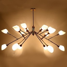 Nordic Simple Atmospheric Pastoral Chandelier מנורת נברשת לובי יצירתי