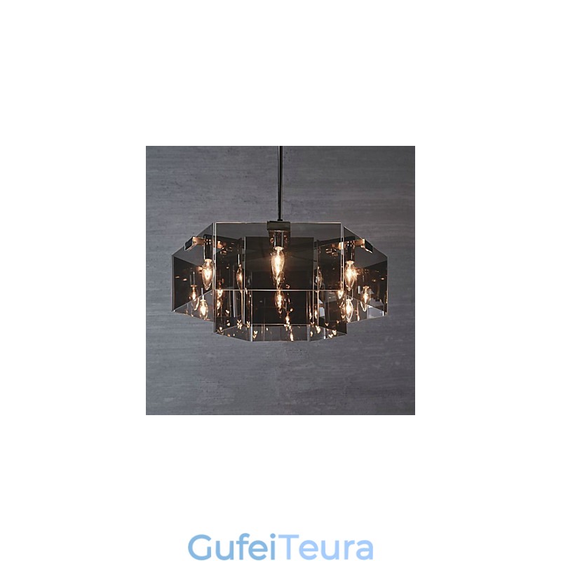 תכונת ציור לודג' כפרי למעצבים נברשת מתכת מקורה 6 נורות