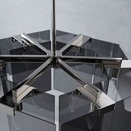 תכונת ציור לודג' כפרי למעצבים נברשת מתכת מקורה 6 נורות