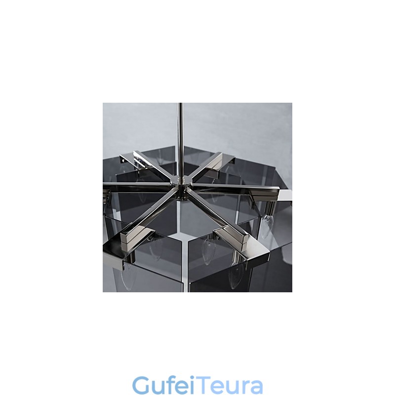 תכונת ציור לודג' כפרי למעצבים נברשת מתכת מקורה 6 נורות