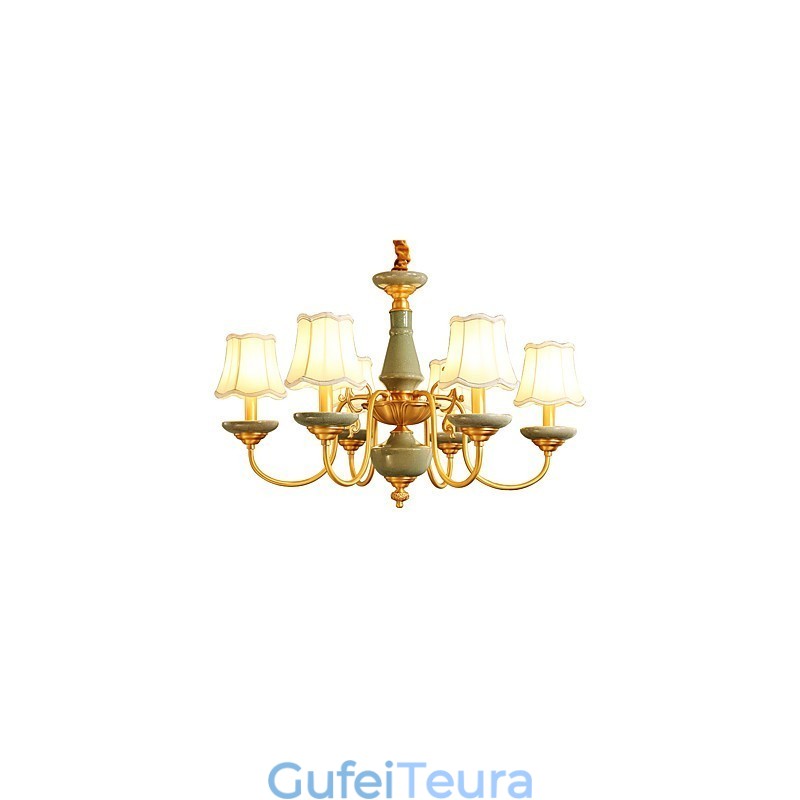 כל נברשת נחושת ירקן דקורטיבית