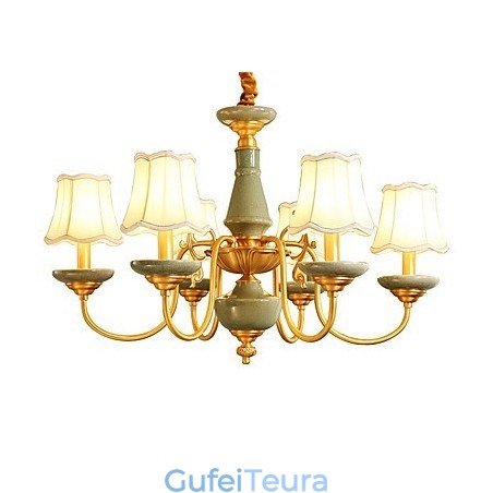 כל נברשת נחושת ירקן דקורטיבית