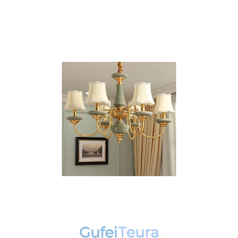 כל נברשת נחושת ירקן דקורטיבית