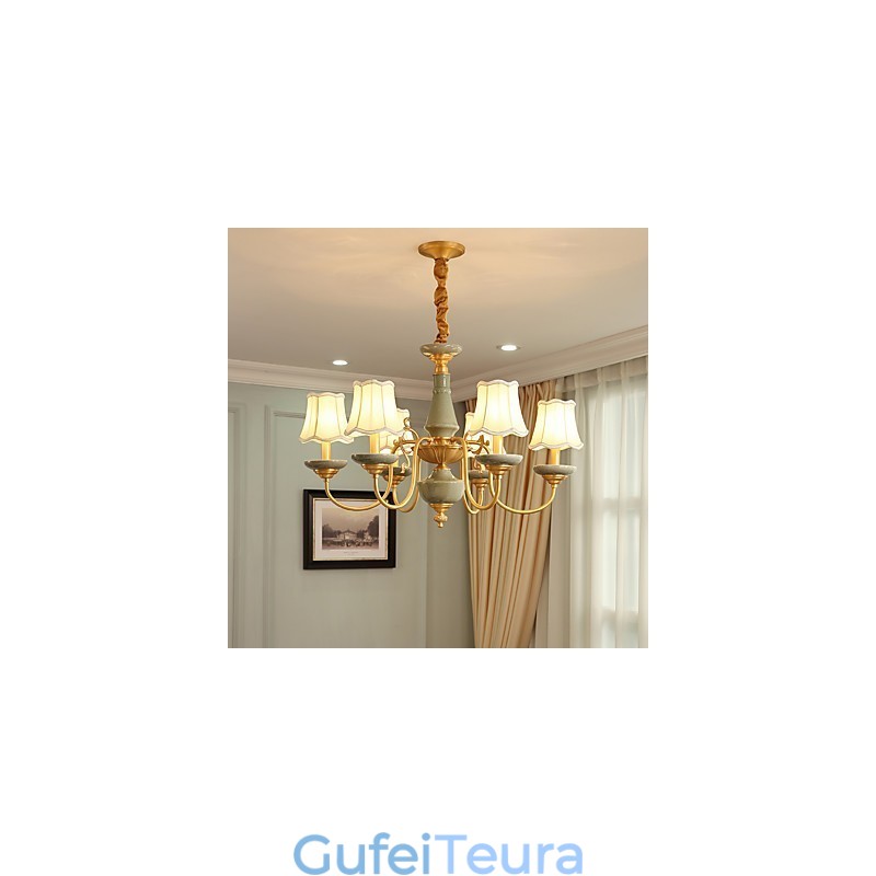 כל נברשת נחושת ירקן דקורטיבית