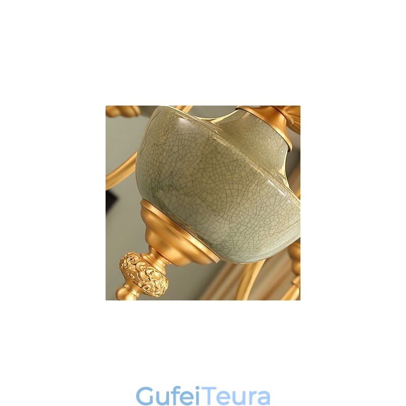 כל נברשת נחושת ירקן דקורטיבית