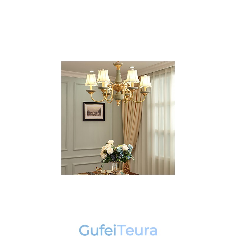 כל נברשת נחושת ירקן דקורטיבית