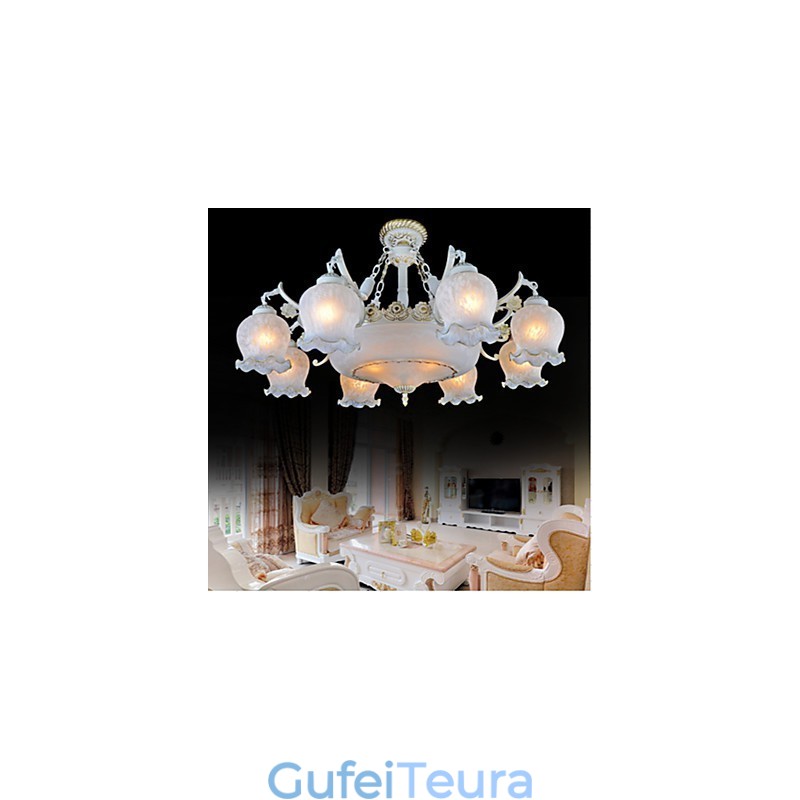 נברשת לבן אירופאי רטרו קלאסי