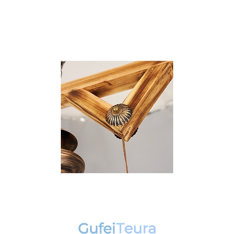 כפרי לודג' גלוב וינטג' רטרו כפרי תכונת ציור סגנון מיני מעצבים נברשת מתכת