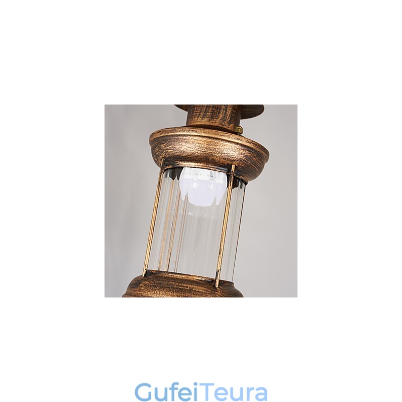 כפרי לודג' גלוב וינטג' רטרו כפרי תכונת ציור סגנון מיני מעצבים נברשת מתכת