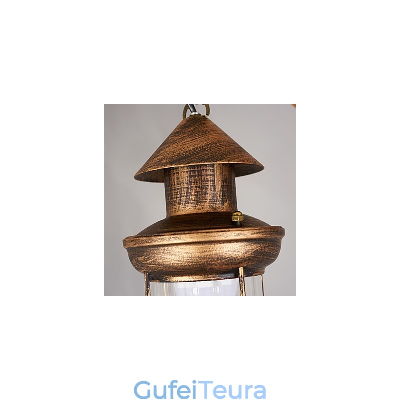 כפרי לודג' גלוב וינטג' רטרו כפרי תכונת ציור סגנון מיני מעצבים נברשת מתכת