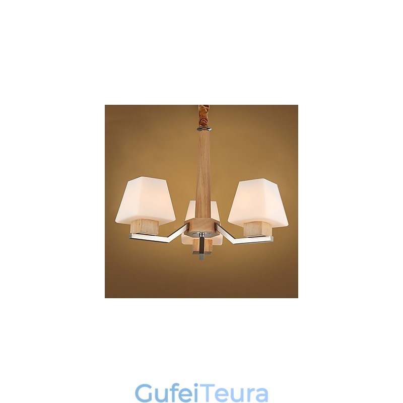 תכונת אלקטרו מודרנית עכשווית עבור נברשת במבוק מעץ