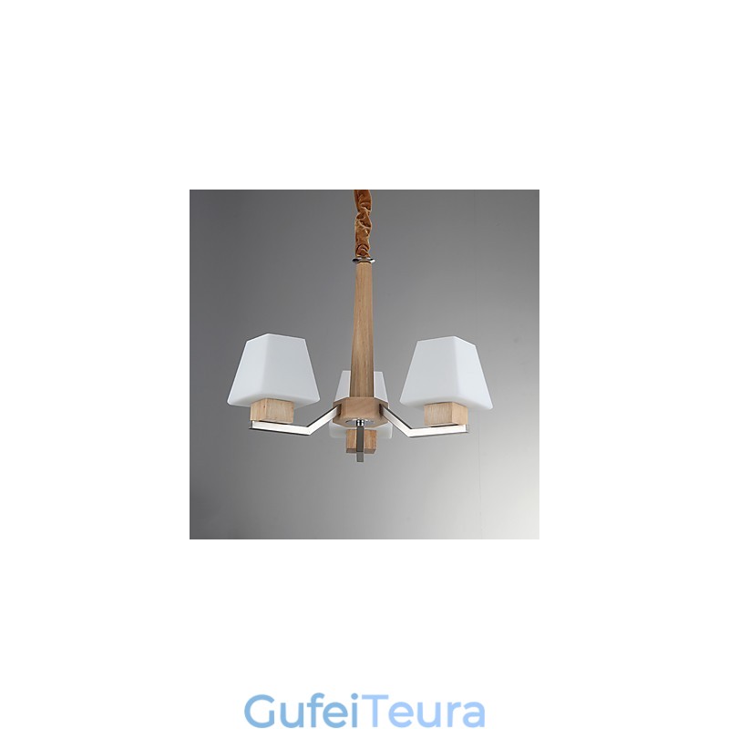 תכונת אלקטרו מודרנית עכשווית עבור נברשת במבוק מעץ