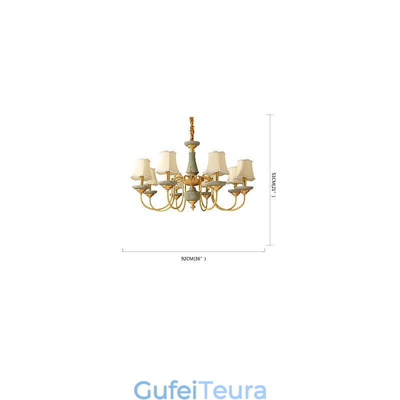 כל נברשת נחושת ירקן דקורטיבית נברשת KP8