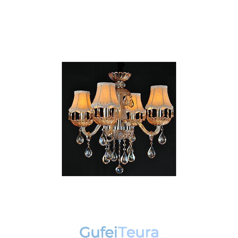 נברשת קריסטל רטרו זכוכית 4 אור