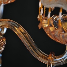 נברשת קריסטל רטרו זכוכית 4 אור