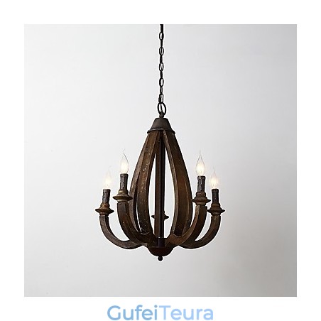 ציור וינטג' תכונת מיני עץ נברשת במבוק מנורת מנורת תליון לקשט