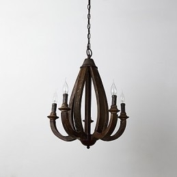 ציור וינטג' תכונת מיני עץ נברשת במבוק מנורת מנורת תליון לקשט