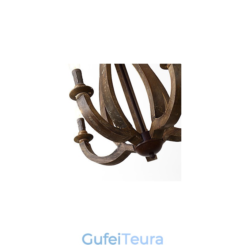 ציור וינטג' תכונת מיני עץ נברשת במבוק מנורת מנורת תליון לקשט