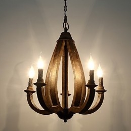 ציור וינטג' תכונת מיני עץ נברשת במבוק מנורת מנורת תליון לקשט