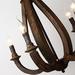 ציור וינטג' תכונת מיני עץ נברשת במבוק מנורת מנורת תליון לקשט