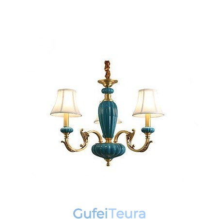 כל נברשת נחושת ירקן דקורטיבית OP