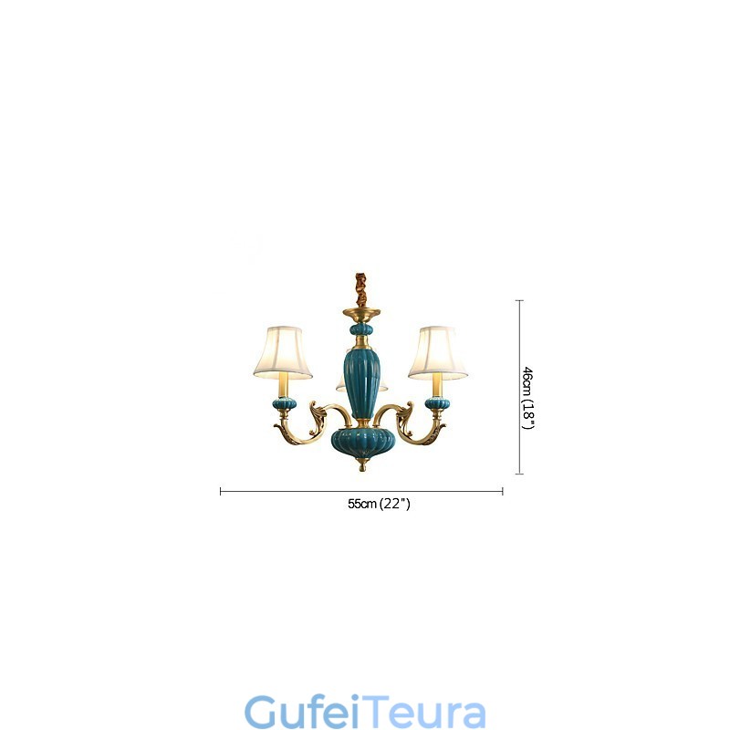 כל נברשת נחושת ירקן דקורטיבית OP