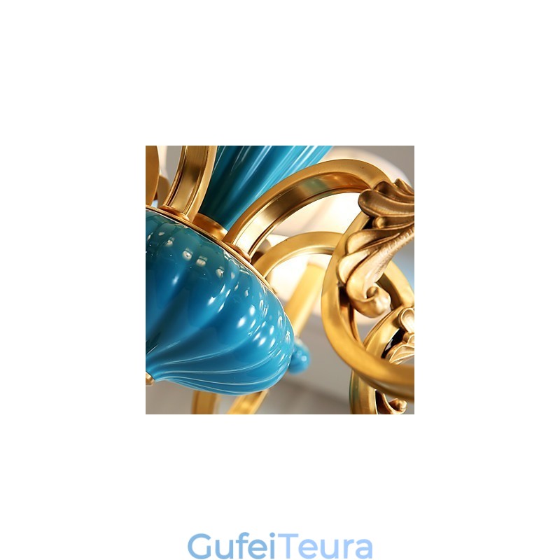 כל נברשת נחושת ירקן דקורטיבית OP