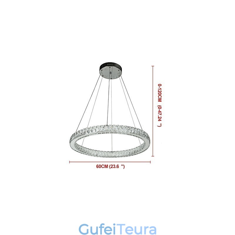טבעת ניתנת לעמעום אור תקרה תליון אור מודרני נברשת תאורת מנורת פנים עם שלט רחוק