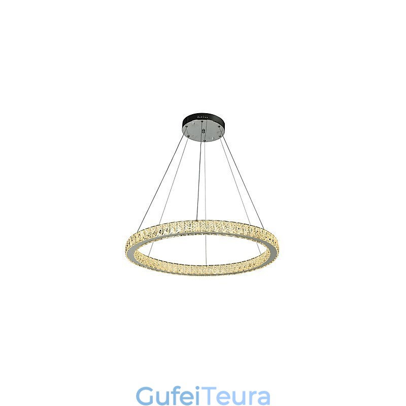 טבעת ניתנת לעמעום אור תקרה תליון אור מודרני נברשת תאורת מנורת פנים עם שלט רחוק