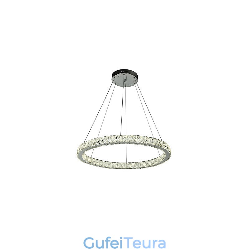 טבעת ניתנת לעמעום אור תקרה תליון אור מודרני נברשת תאורת מנורת פנים עם שלט רחוק