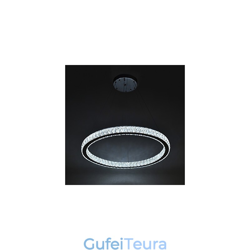 טבעת ניתנת לעמעום אור תקרה תליון אור מודרני נברשת תאורת מנורת פנים עם שלט רחוק