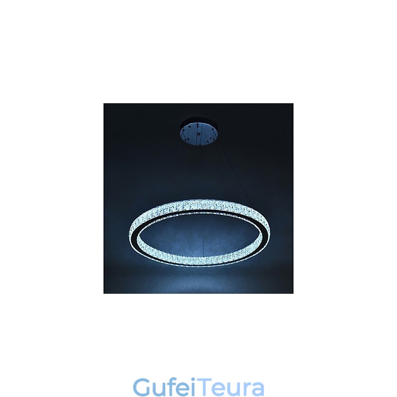 טבעת ניתנת לעמעום אור תקרה תליון אור מודרני נברשת תאורת מנורת פנים עם שלט רחוק