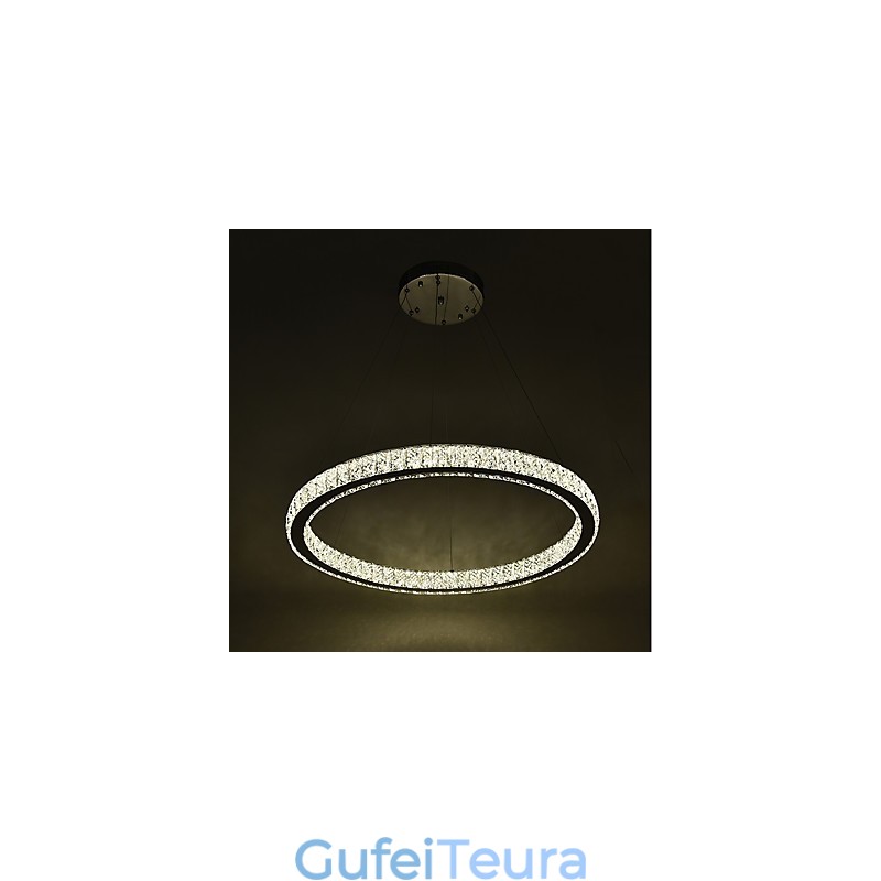 טבעת ניתנת לעמעום אור תקרה תליון אור מודרני נברשת תאורת מנורת פנים עם שלט רחוק