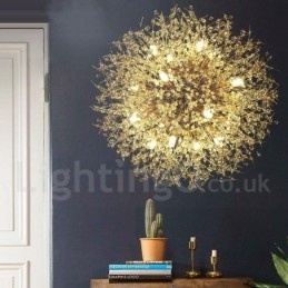 Firework Globe שן הארי Chrome תכונה נברשת מתכת קריסטל