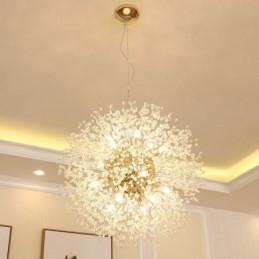 Firework Globe שן הארי Chrome תכונה נברשת מתכת קריסטל