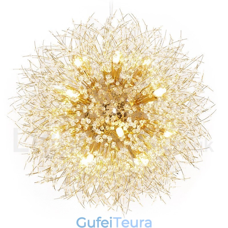 Firework Globe שן הארי Chrome תכונה נברשת מתכת קריסטל