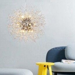 Firework Globe שן הארי Chrome תכונה נברשת מתכת קריסטל