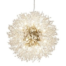 Firework Globe שן הארי Chrome תכונה נברשת מתכת קריסטל