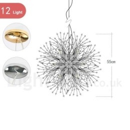 Firework Globe שן הארי Chrome תכונה נברשת מתכת קריסטל