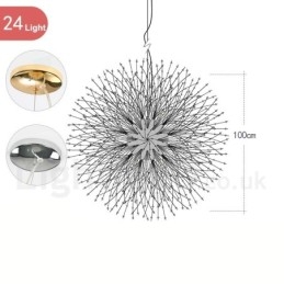 Firework Globe שן הארי Chrome תכונה נברשת מתכת קריסטל